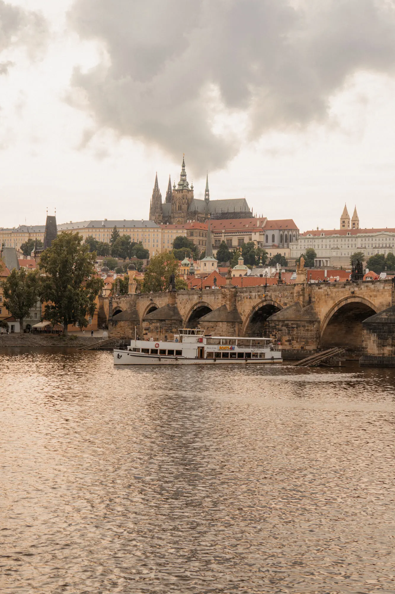 Charles Bridge beneath Prague Castle