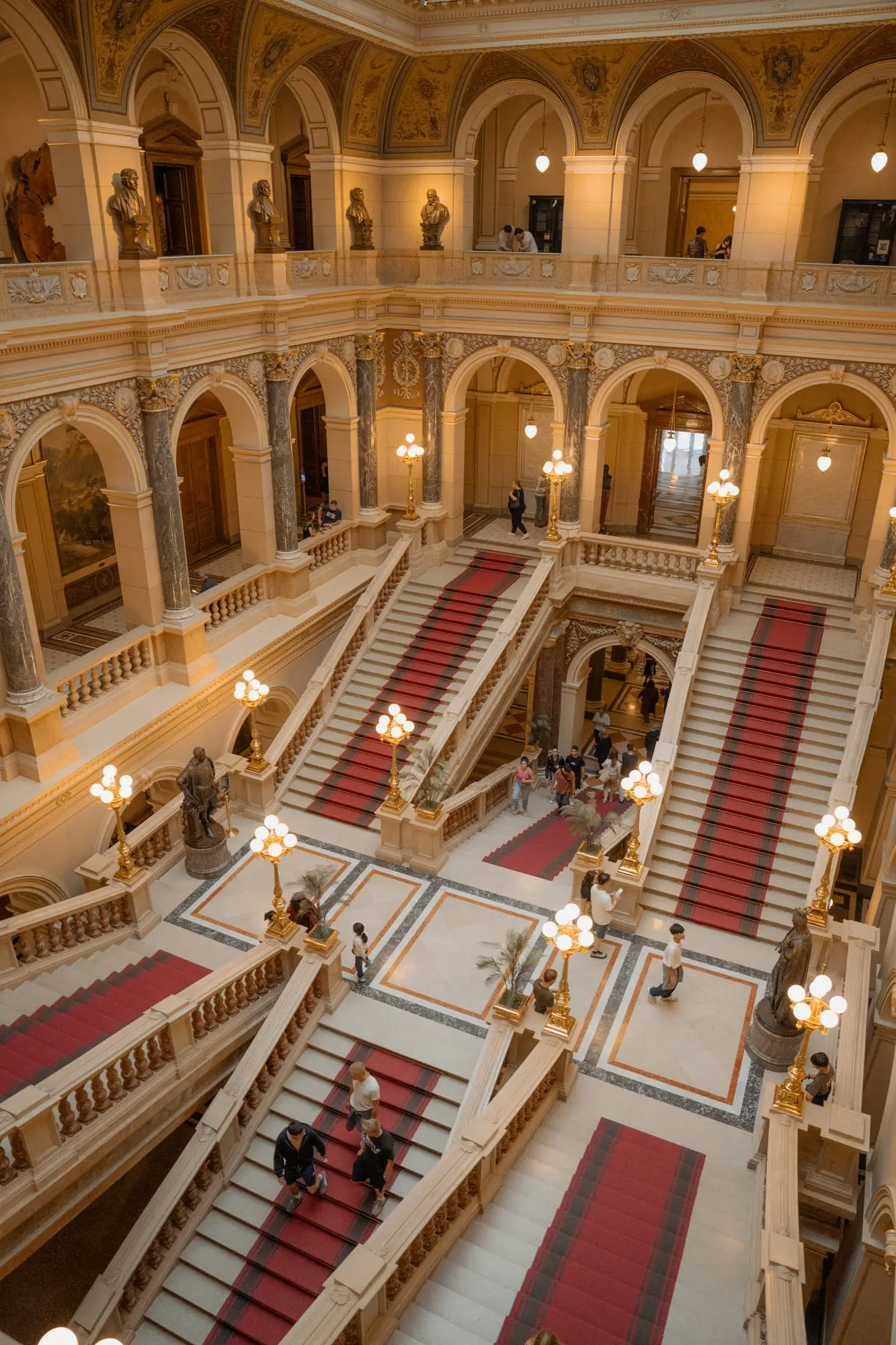 The grand staircase of the National Museum, Prague